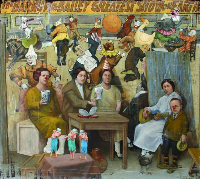 HISTORIA DE CAFE DEL BARRIO.2005.90 X 100 CM
